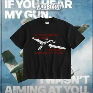 [WARBORN] A-10 Warthog V2 Double Sides Heavy Cotton T-Shirt Vintage Attack Aircraft Graphic Tee Military Enthusiast Streetwear Clothing Gift for Men Breathable Printing