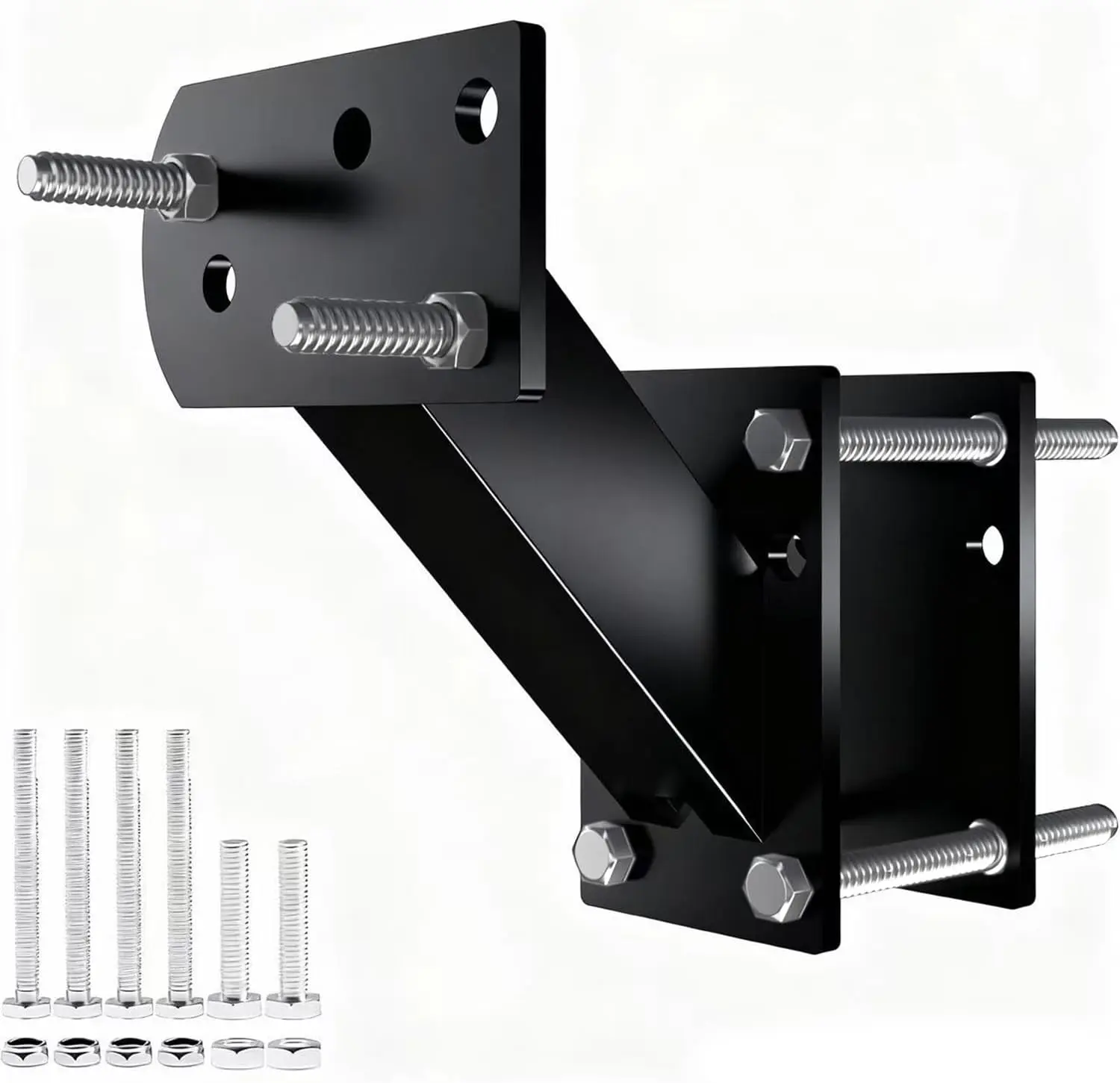 Spare Tire Mount Bracket for Trailer, 120LBS Weight Capacity, Fits Most 4 & 5 Lugs Wheels on 3.94″, 4″, 4.25″ and 4.72″ Bolt Patterns, Black