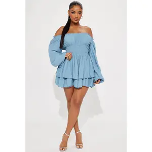 Count On You Romper - Light Blue