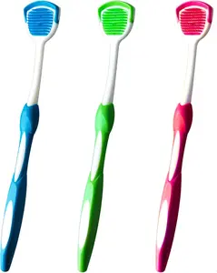 Tongue Brush, Tongue Scraper, Tongue Cleaner, Tongue Scraper Brush, Tongue Cleaner Brush, Tongue Brushes Helps Fight Bad Breath, 3 Tongue Scrapers, 3 Pack (Blue & Green & Red) Comfort Cleanser Oral