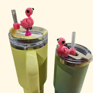 Pink Flamingo Straw Buddy for Tumbler Cup