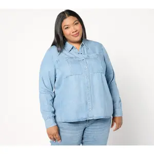 Me by Jennie Garth Dorian Indigo Denim Shirt
