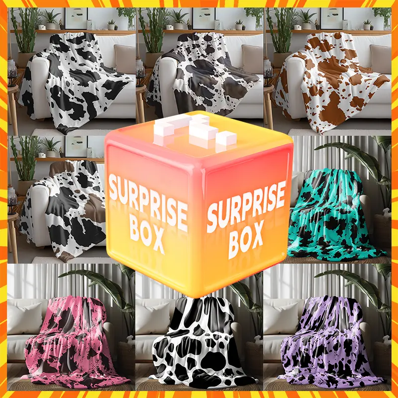 60x80in Neutral Mystery Cow Polka Dot Super Soft Breathable Wrinkle Resistant Crochet Throw Blanket - Blanket for Couch, Cozy Lounging, Living Room Decor, Cooling Option, Relaxing Gift (TikTok Shop Giveaway Item), Graphic Throw Blanket