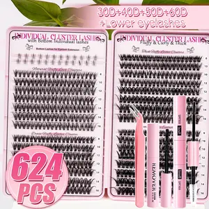 DIY Eyelash Extension Kit, Large Capacity, Multiple Styles, Professional and Beginner Friendly, Easy Home Use, Full Set Lash Starter Kit