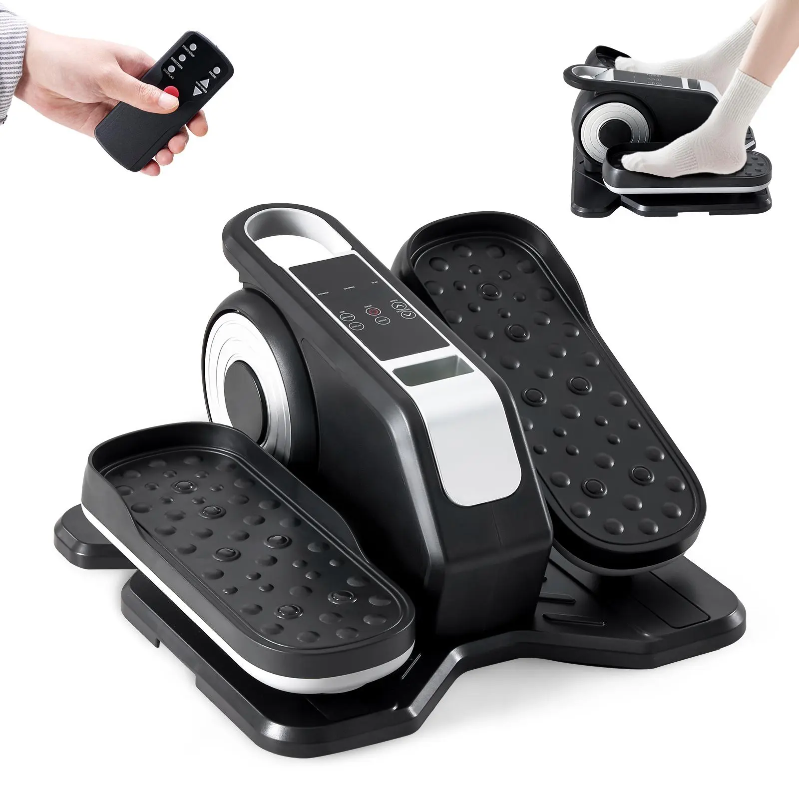 Sweetcrispy Under-Desk Elliptical Machine, Compact Mini Pedal Exerciser for Seniors & Office Workers, Ultra-Quiet with Remote, 12 Adjustable Speeds & LED Display for Home & Office Fitness, Adjustable Speed, Mini Elliptical Cross Trainers, Fitness For Ever