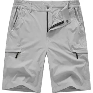 BASUDAM Men's Cargo Hiking Shorts Stretch Quick Dry Lightweight Work Shorts 6 Pockets for Camping Travel