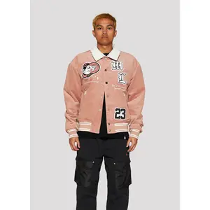 Ramsy Letterman Jacket (Dust Pink)