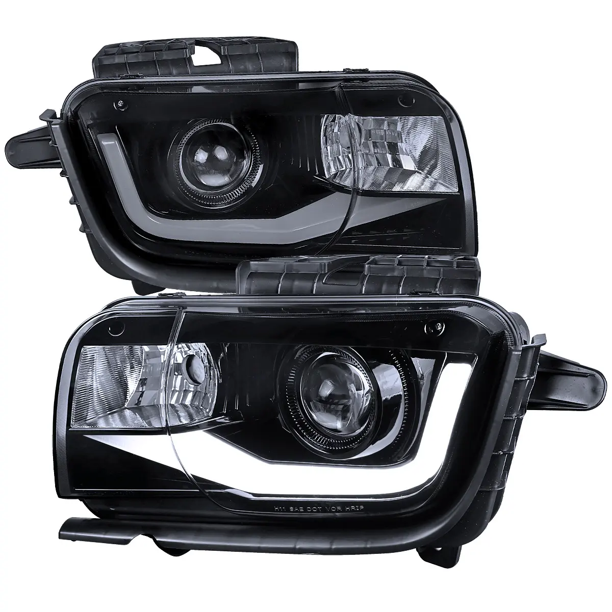 2010-2013 Camaro LED Bar Projector Headlights (Glossy Black Housing/Smoke Lens) 2010-2013 Camaro LED Bar Projector Headlights (Glossy Black Housing/Smoke Lens)