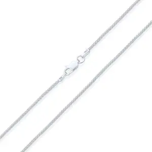 Thin 016 Gauge Bali Style Oxidized Sterling Silver Popcorn Chain Necklace 16-24"