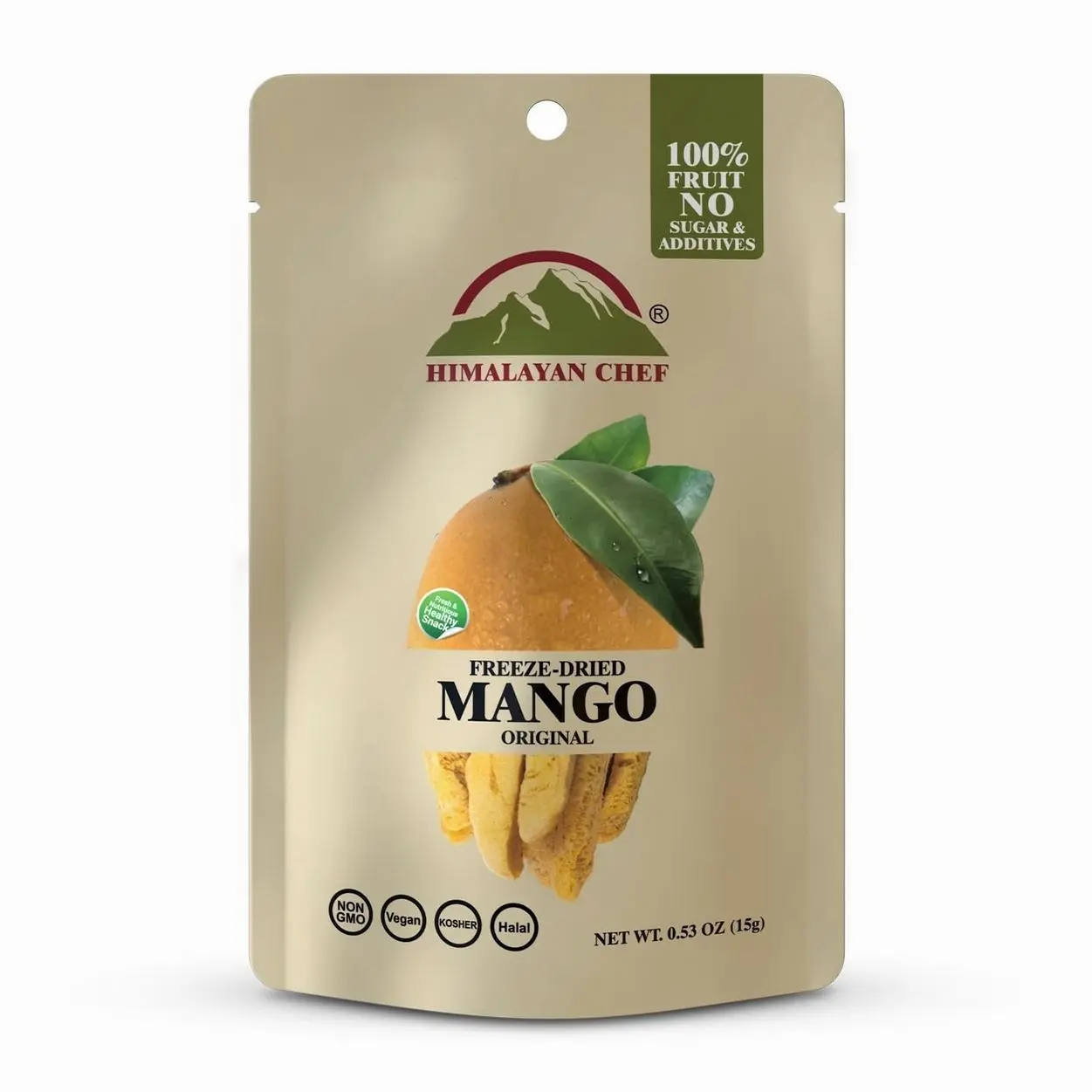 Himalayan Chef Freeze-Dried Fruit – 15g/Each Freeze-Dried Mango | Organic Fruits Snacks, Healthy Snacks for Kids & Adults | Drieds Fruits, Baby Snacks, Gluten-Free