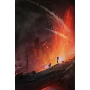 Visual Brilliance: Obi-Wan-Kenobi-VS-Anakin Unframed Posters - Unleash Magic in Your Bedroom!Unframe version