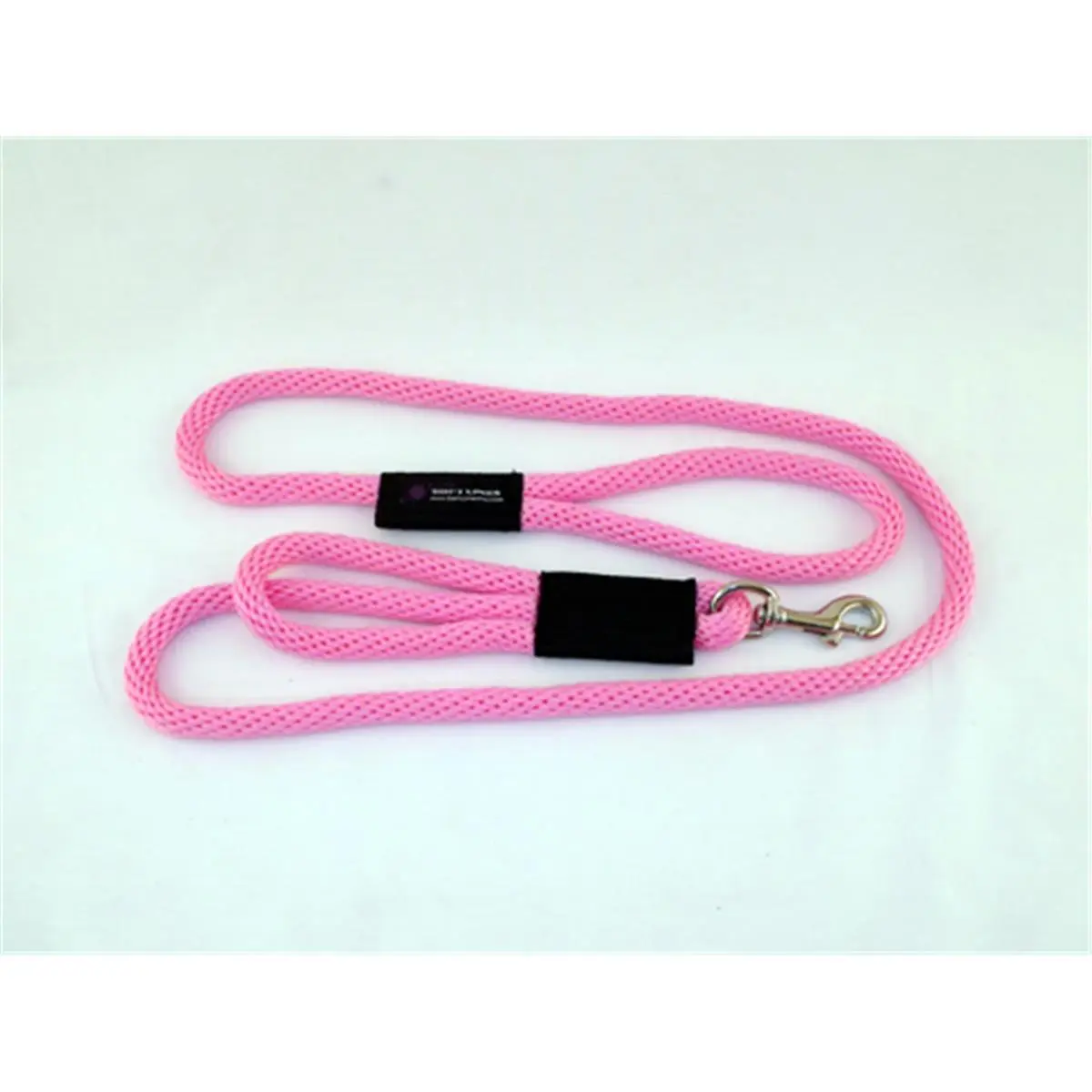 212 MAIN Poly Rope Dog Leash - Double Handles, 0.62 in. Diameter, 10 Ft., Built-in Stretch, Soft Lines, Sidewalk Safety Snap, Hot Pink