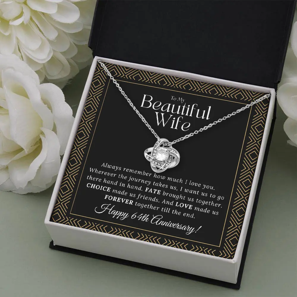55th Birthday Gift Necklace 55th Birthday Gifts for Women Jewelry Gift for Her 55 Years Old Love Kno