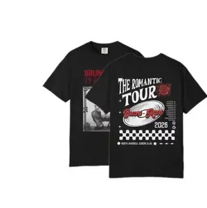 Bruno The Romantic Tour T-shirt 2026, Tour Dates In the Back, Two Sided Tee Comfort Color, Unisex T-Shirt, Sweatshirt, Hoodie - TikTok Shop