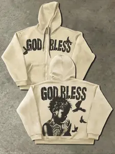 Unisex Zip-Up Fitted Hoodie Sweatshirts with Cool Graphic Print, Comfortable Fashion Outerwear, Perfect Layering Piece for All Seasons