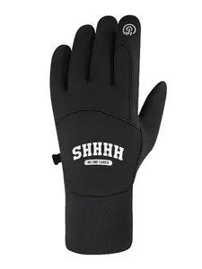 Silent Mode Activated Text Outdoor sports cycling gloves warm waterproof touchscreen for office worker commute