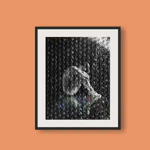 Fragile - Limited Edition Print (20) - 16x20 - Original Art Print - Unframed - Bubble Wrapped fragility of a person.