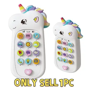 Unicorn Music Phone Toy, Sound and Light Early Education Learning Machine, Intellectual Development Toy for Babies, Musical Light Up Play
