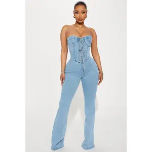 Play It Your Way Denim Jumpsuit - Light Wash