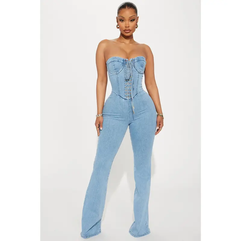 Play It Your Way Denim Jumpsuit - Light Wash