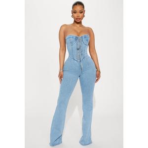 Play It Your Way Denim Jumpsuit - Light Wash