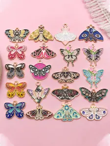 Butterfly Design Charms, Fashionable Jewelry Making Accessories for Women & Girls, Trendy All-match & Exquisite Jewelry for Birthday Gift