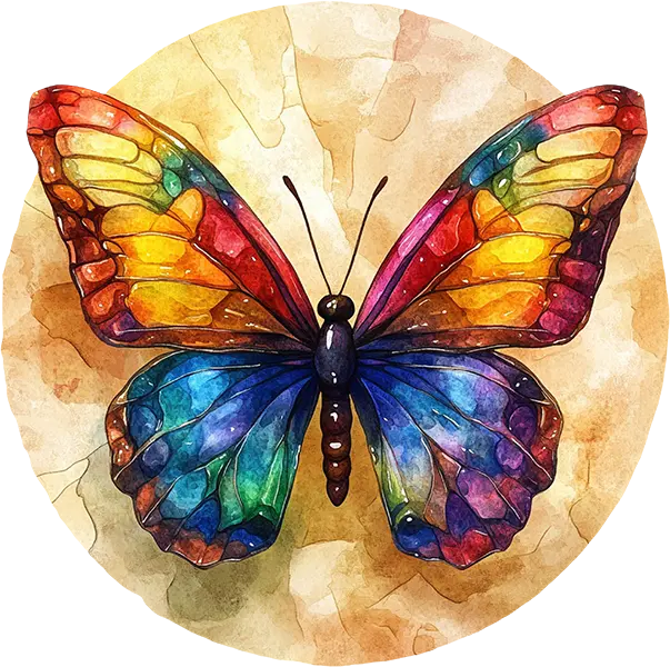 DTF Transfer – Butterfly Watercolor Multi Sizes (IN-BF001)