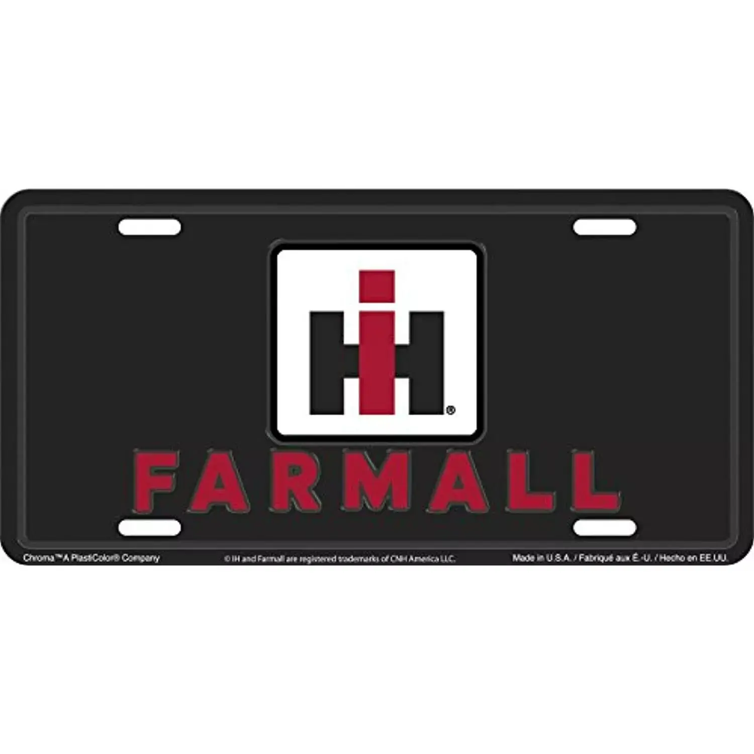 International Harvester IH Farmall Logo Aluminum License Plate Tag
