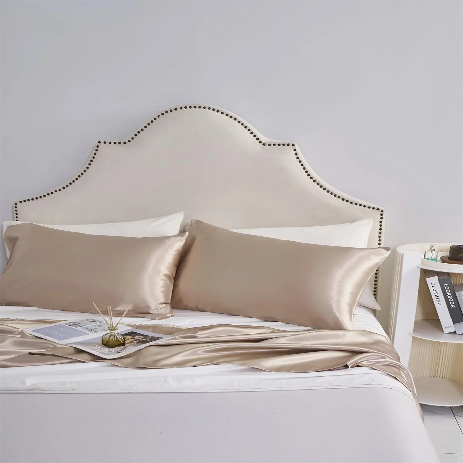 Solid Color Pillowcase without Filler, 1 Pair Satin Pillowcase, Soft Comfortable Pillowcase for Home Bedroom Hotel, Bedding Sets, Cozy Bedroom Ideas,