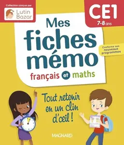 USED-Mes fiches mémo Français et Maths CE1: Une collection conçue par Lutin Bazar - Tout retenir en un clin d'oeil by Morgane Céard (Paperback)