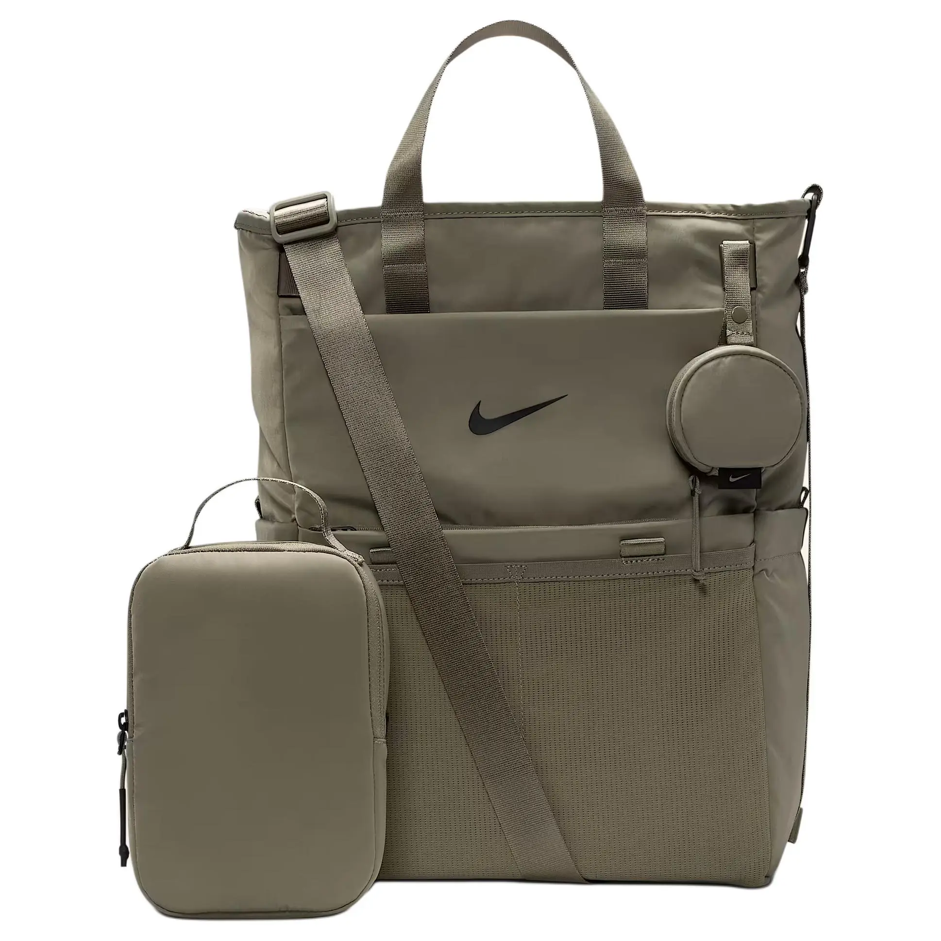 Nike Men's 25L Army Green Nylon Convertible Diaper Backpack, Multifunctional Large Capacity Lightweight Diaper Handbag for Travel