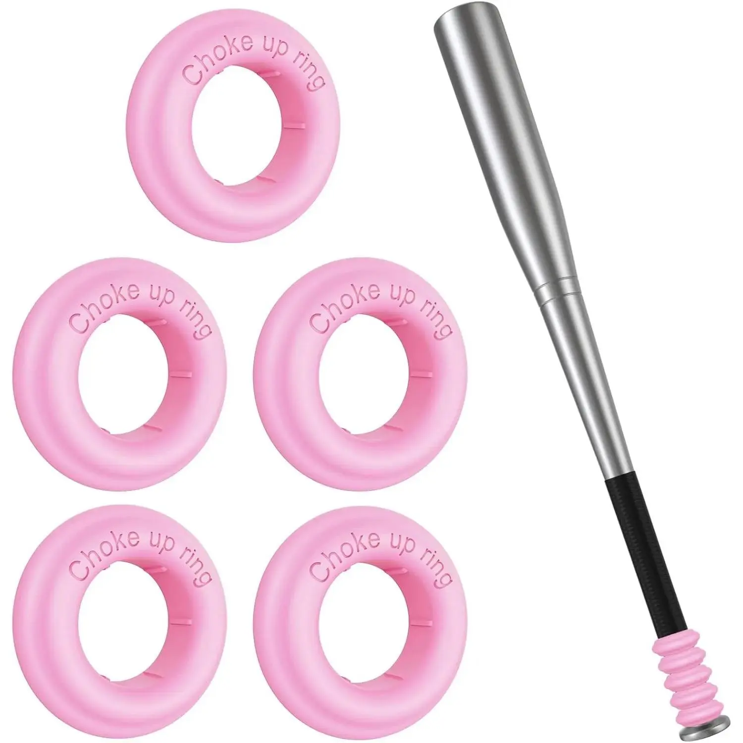 [5 Packs] Baseball Bat Grip Choke Up Rings Bat Ring Bat Choke Up Knob Baseball Softball Teeball Tball Bat Choke Up Ring Bat Knob Baseball Bat Accessories