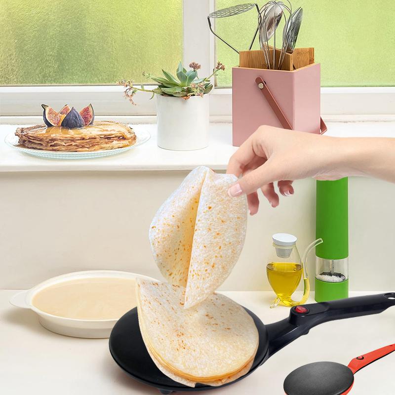 Electric crepe machine Breakfast pizza machine Pancakes Baking plate Cake non-stick frying pan Pancakes, bacon, tortillas Convenient and fast