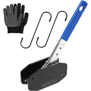 BCJCLTS Brake Tools, Brake Caliper Compression Tool, Brake Caliper Tool, Caliper Piston Compressor Tool with 2 Heavy-Duty Caliper Hooks, Car Disc Brake Repair (Blue Trumpet) repair installation