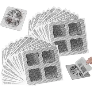 Sewer Hair Blocking Sticker, 30PCS / 60pcs / 90pcs Floor Drain Filter Screen, Drain Strainer Cover for Hair Stopper for Bathroom, Kitchen Accessories Drain Cover, Summer Essentials Bathroom Accessories