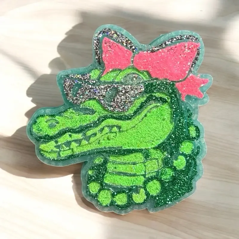 Cool Gator Hanging Car Freshie Green Apple Candy Scented