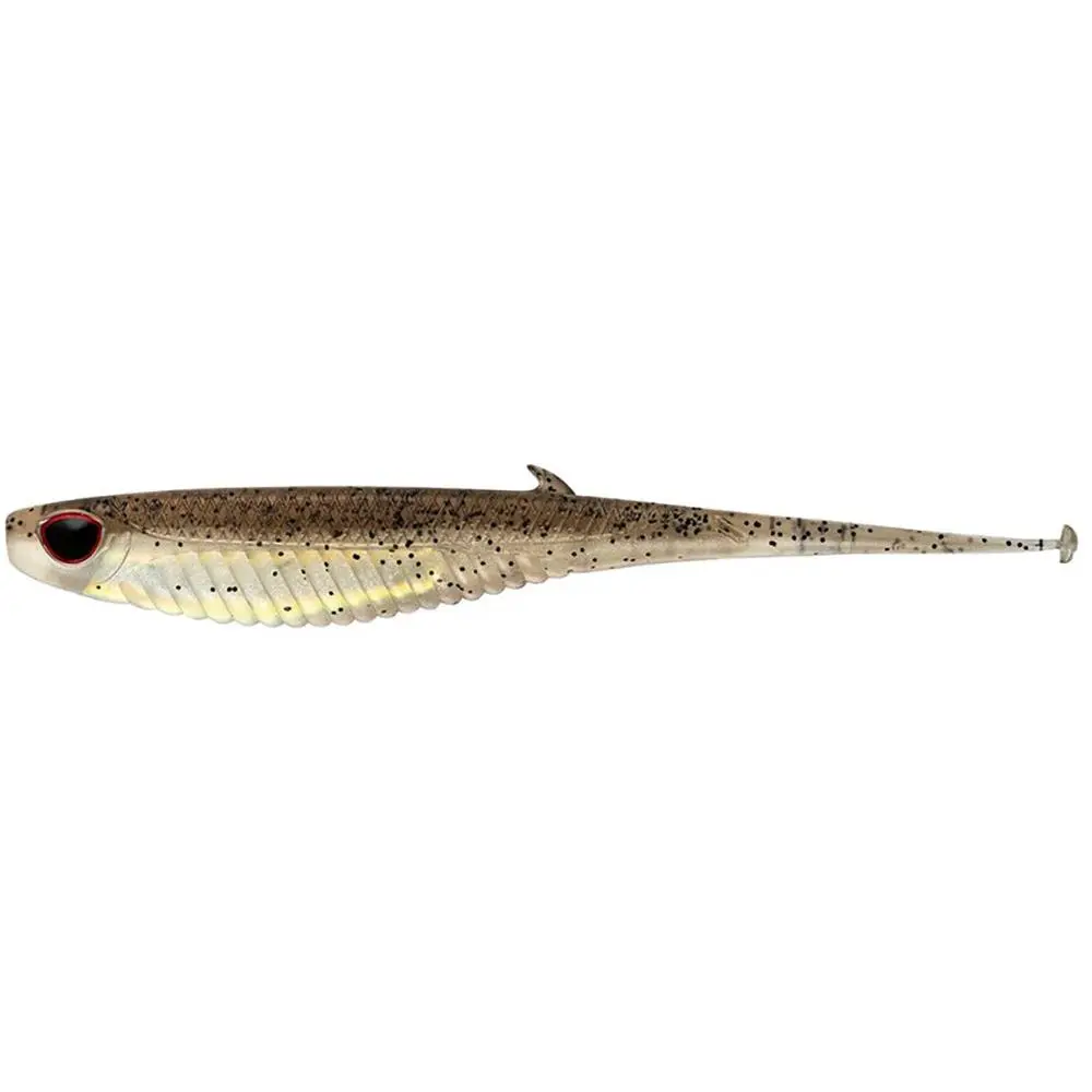 Nomad Design Soft Plastic Live-Ops Wingman Freshwater Fishing Lure - 3.75 in, Mirage-X Foil, Customizable Action, Ribbed Belly, Split Tail, Durable and Flexible, Flashy and Realistic, Fishing Equipment (Pack of 5)