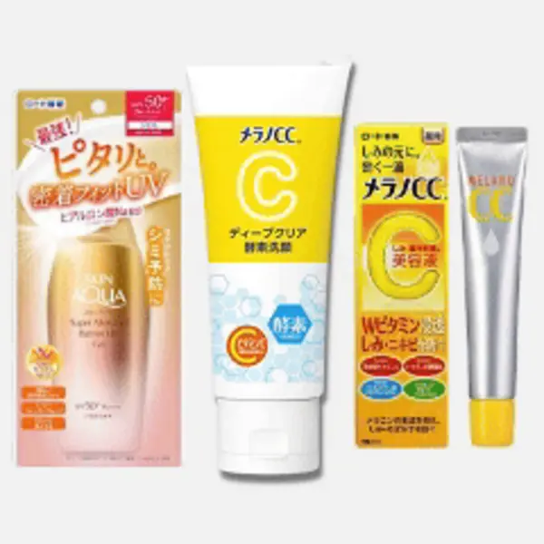 Bright Skin Dream Team Melano CC + Skin Aqua UV Shield 3-Step Multi-Pack Skincare Kit - Daily Care & Comfort in a Beauty Product