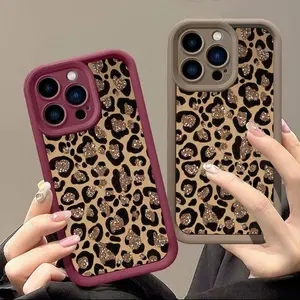 Premium Phone Case - Luxe glitter leopard print for vivid detail, Military-grade drop protection, soft silicone, perfect gift for trendsetters. Compatible with iPhone X/11/12/13/14/15/16/17 Pro Max/Plus/Air & Samsung Galaxy.