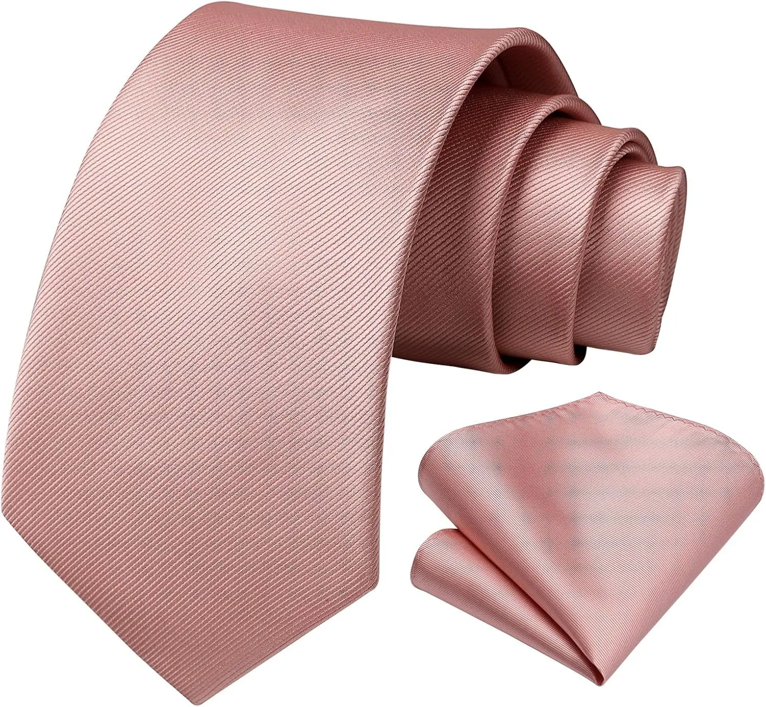 Mens Ties Solid Color Ties for Men Formal Necktie with Pocket Square Set Satin Silk Neck Tie Handkerchiefs Set(Gift)