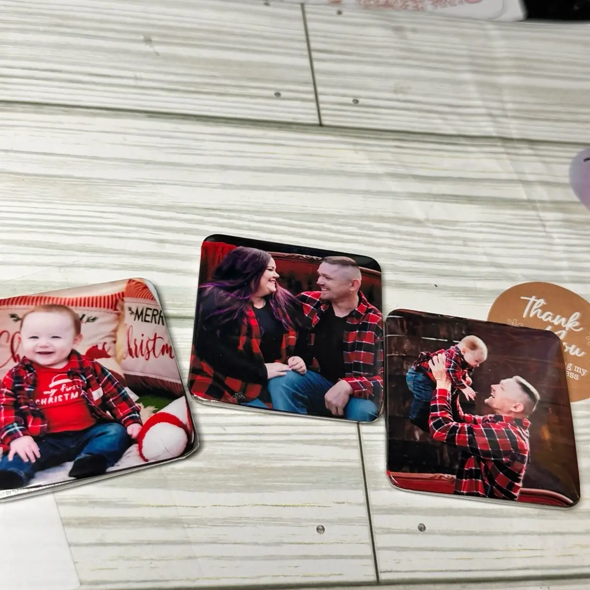 Custom Photo Magnets - Set of 3, High-Quality Kitchen Decor Stickers magnetic picture frame