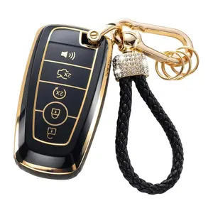 Ford Keychain Holder Compatible with Explorer Mustang Edge Fusion Lincoln Soft Tpu Full Protection Remote Key Case