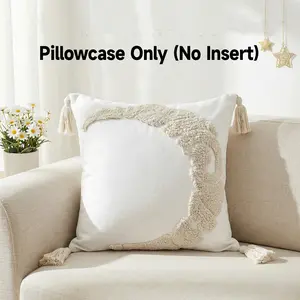 French Velvet Fringe Pillow Cover Set, Romantic Vintage Solid Color Cushion, Style Sofa Decoration Pillows for Home Decor