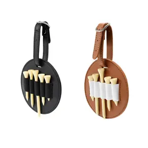 Golf Club Holder (12pcs/set), 2 Golf Club Storage Bag with 10 Tees, Outdoor Waist Hanging Golf Accessories Storage Bag, Suitable for Golf Enthusiasts