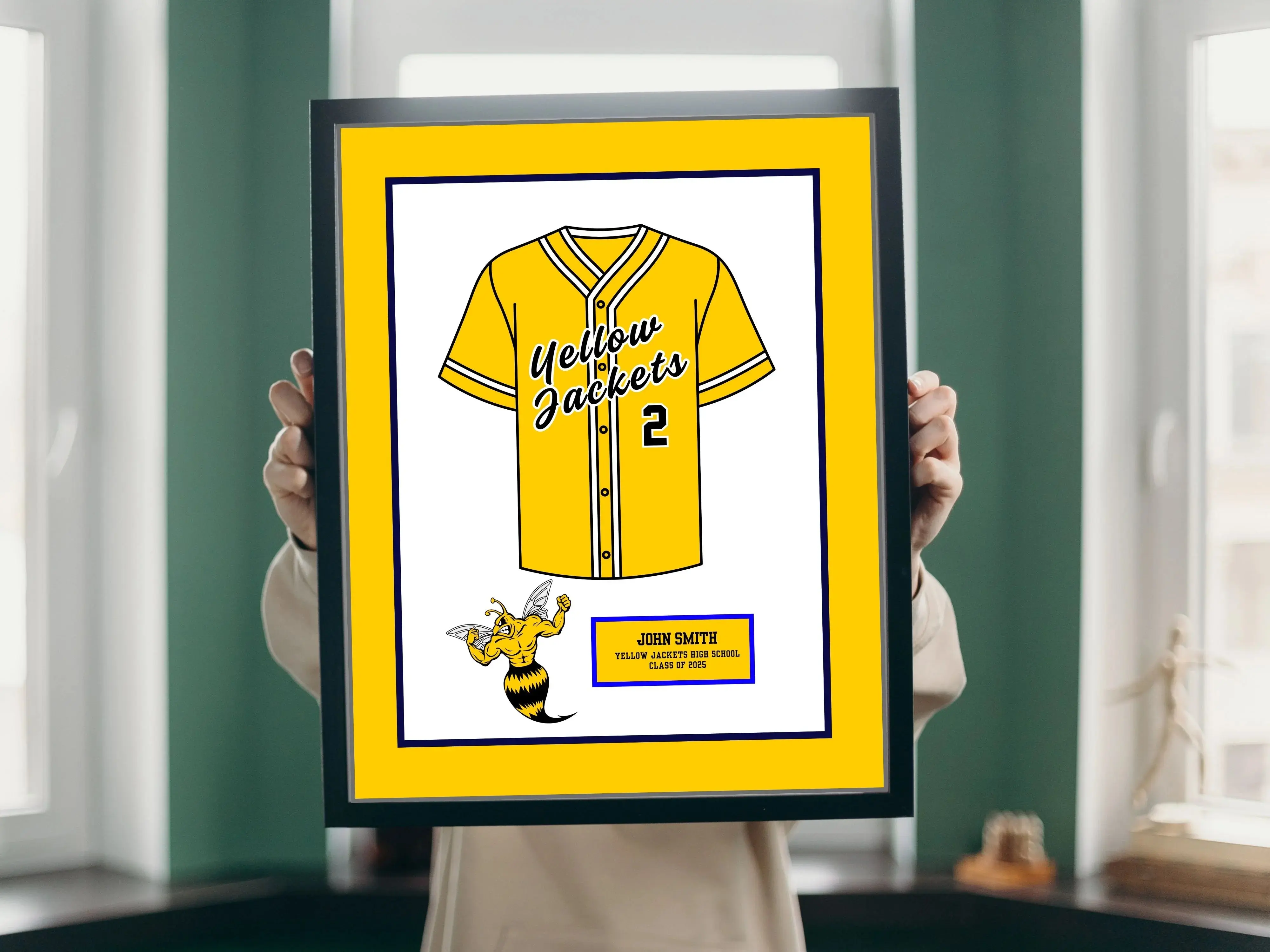 Track & Field Senior Night Gift — Custom Jersey Picture Frame