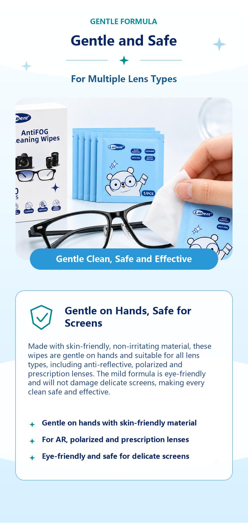 50Pcs Anti-Fog Lens Wipes, Portable Individually Packed Lens Cleaning Wipes for Eyeglasses, Sunglasses, Screens, Camera Lenses, Anti-Fog Wipe Surfaces Compatible 50Pcs Anti-Fog Lens Wipes, Portable Individually Packed Lens Cleaning Wipes for Eyeglasses, Sunglasses, Screens, Camera Lenses, Anti-Fog Wipe Surfaces Compatible