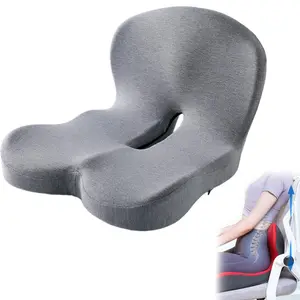 Ergonomic Memory Foam Seat Cushion, Thick Support for Long Sitting, Office Chair Pad for Students, Office Workers, Drivers, Padded Seat Cushion