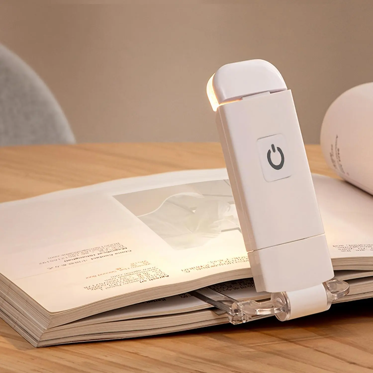 Compact USB Rechargeable Reading Light - Portable & Foldable with Eye Protection, 3 Adjustable Brightness Levels, Clip-On Book Lamp, Space-Saving Design, Ideal for Night Readers, Book Light Rechargeable