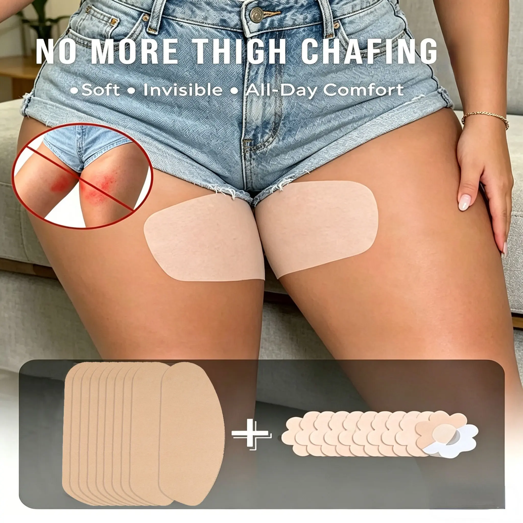 20pcs (10 Thigh Anti-Friction Pads + 10 Chest Pads) To Prevent Chafing, Protection, Soft, Smooth, Breathable, Sweat-Proof And Invisible, Unisex, Ideal For Summer, Daily, Outdoor Activities, Running, Fitness And Everyday Wear