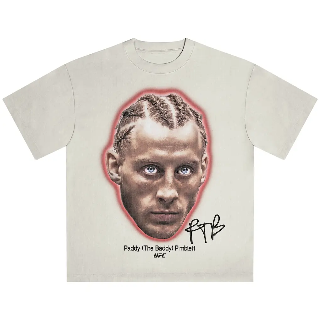 Men's Cream Paddy Pimblett Staredown T-Shirt, Unisex Shirt, Gift for Him
